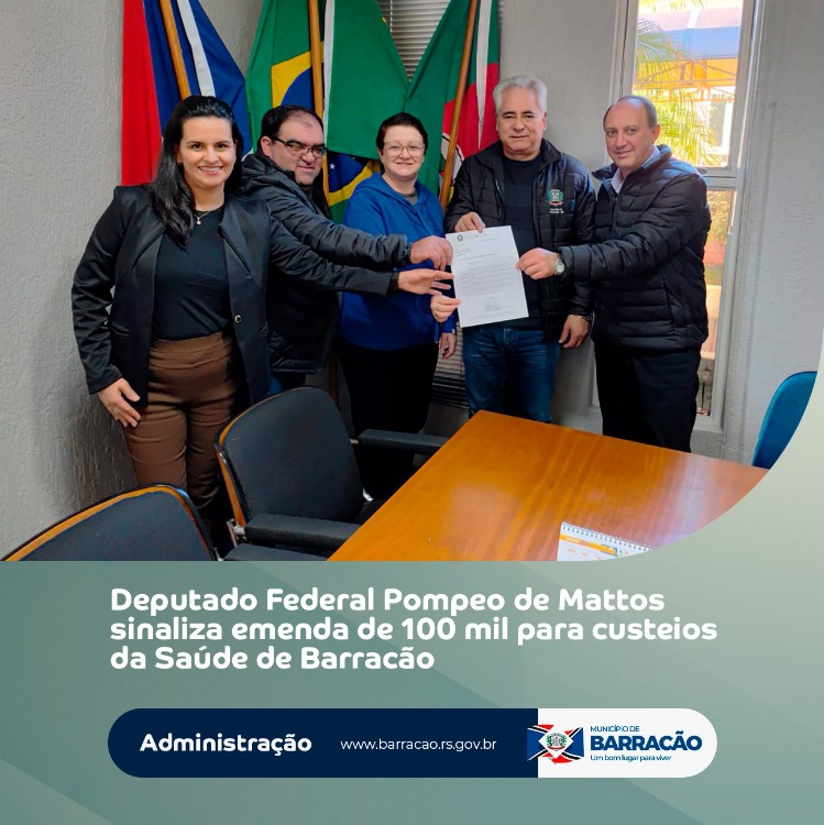 Bancada Municipal do PDT apresenta sinalização de emenda parlamentar do Deputado Federal Pompeo de Mattos